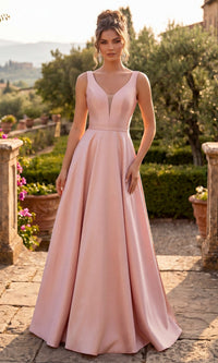 Rose/Pink Chicas Long Formal Dress C9188