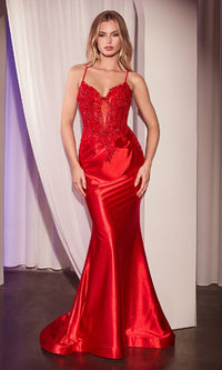 Red Ladivine Long Formal Dress CC2401