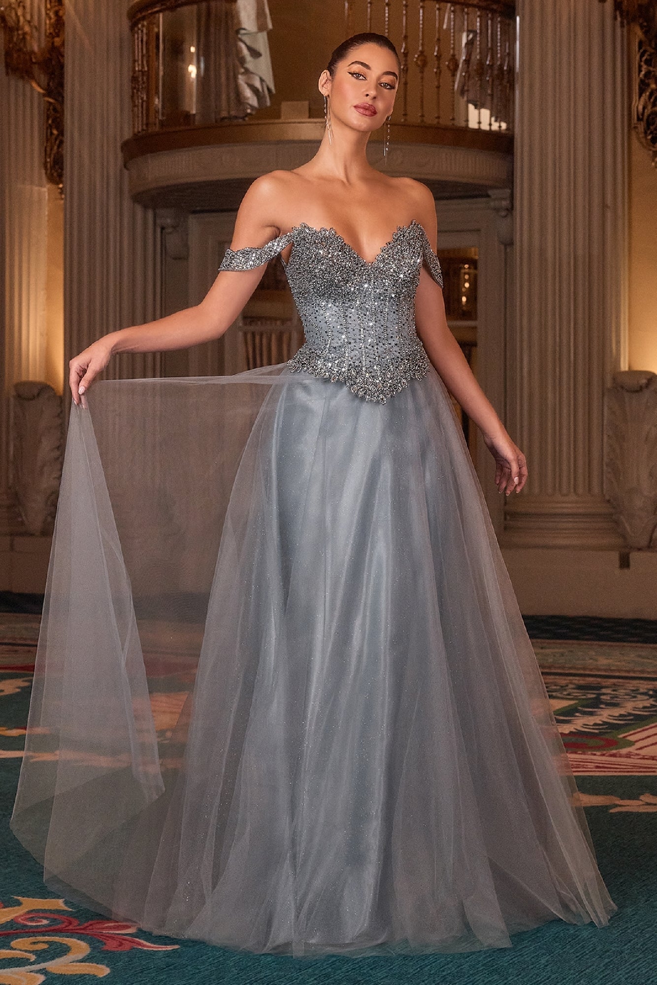 Ladivine Long Formal Dress CC471 - Image