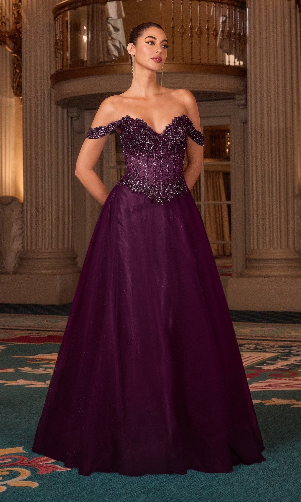 Ladivine Long Formal Dress CC471 - Image