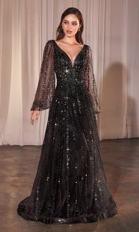 Black Ladivine Long Formal Dress CD0240