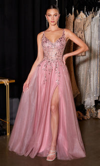 Mauve Ladivine Long Prom Dress CD2412