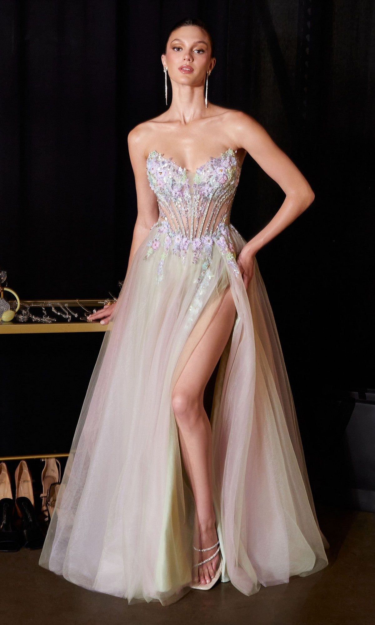 Sage Ladivine Long Prom Dress CD2418