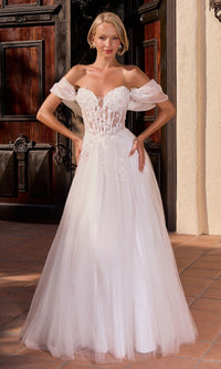 Off White Ladivine Long Wedding Dress CD2426W