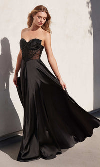 Black Ladivine Long Prom Dress CD297