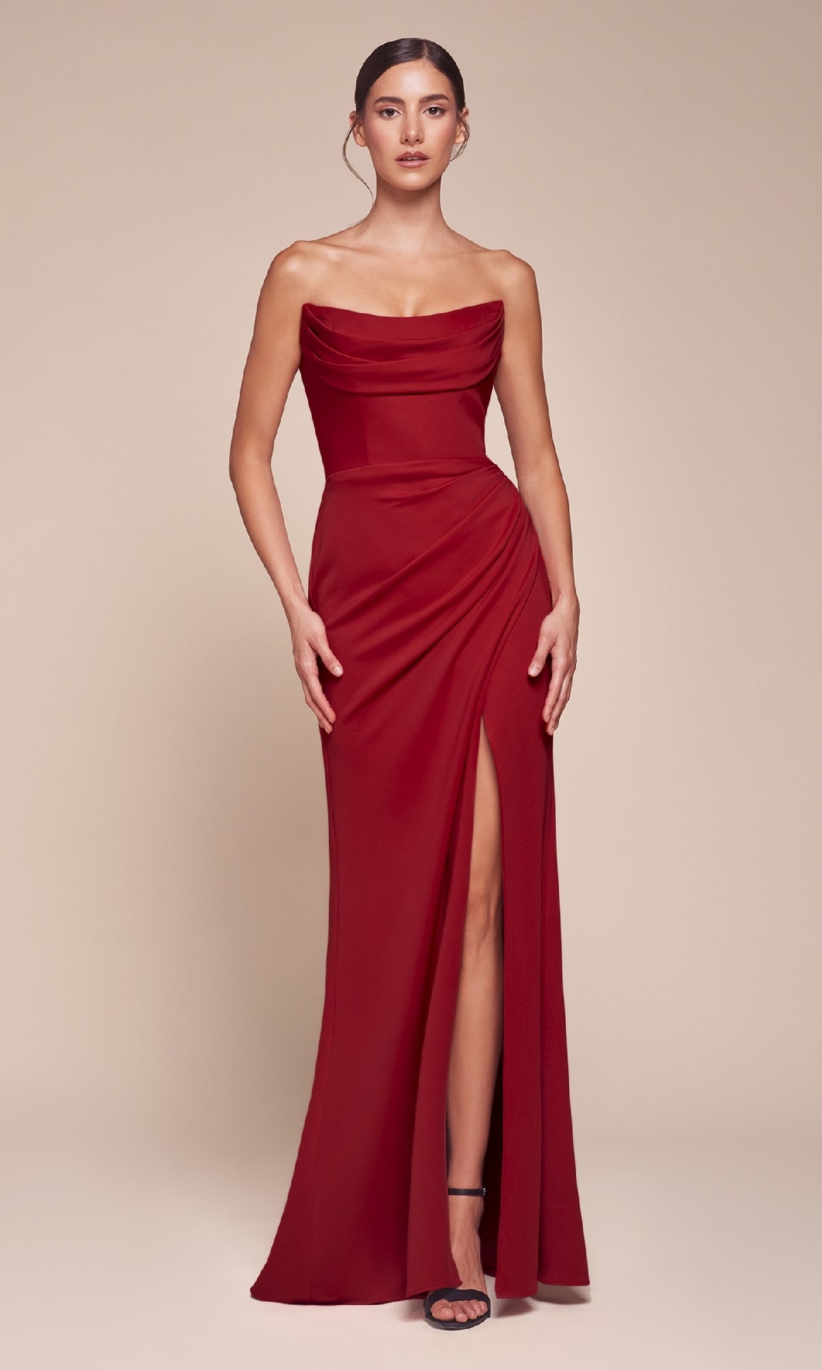 Red Ladivine Long Formal Dress CD355