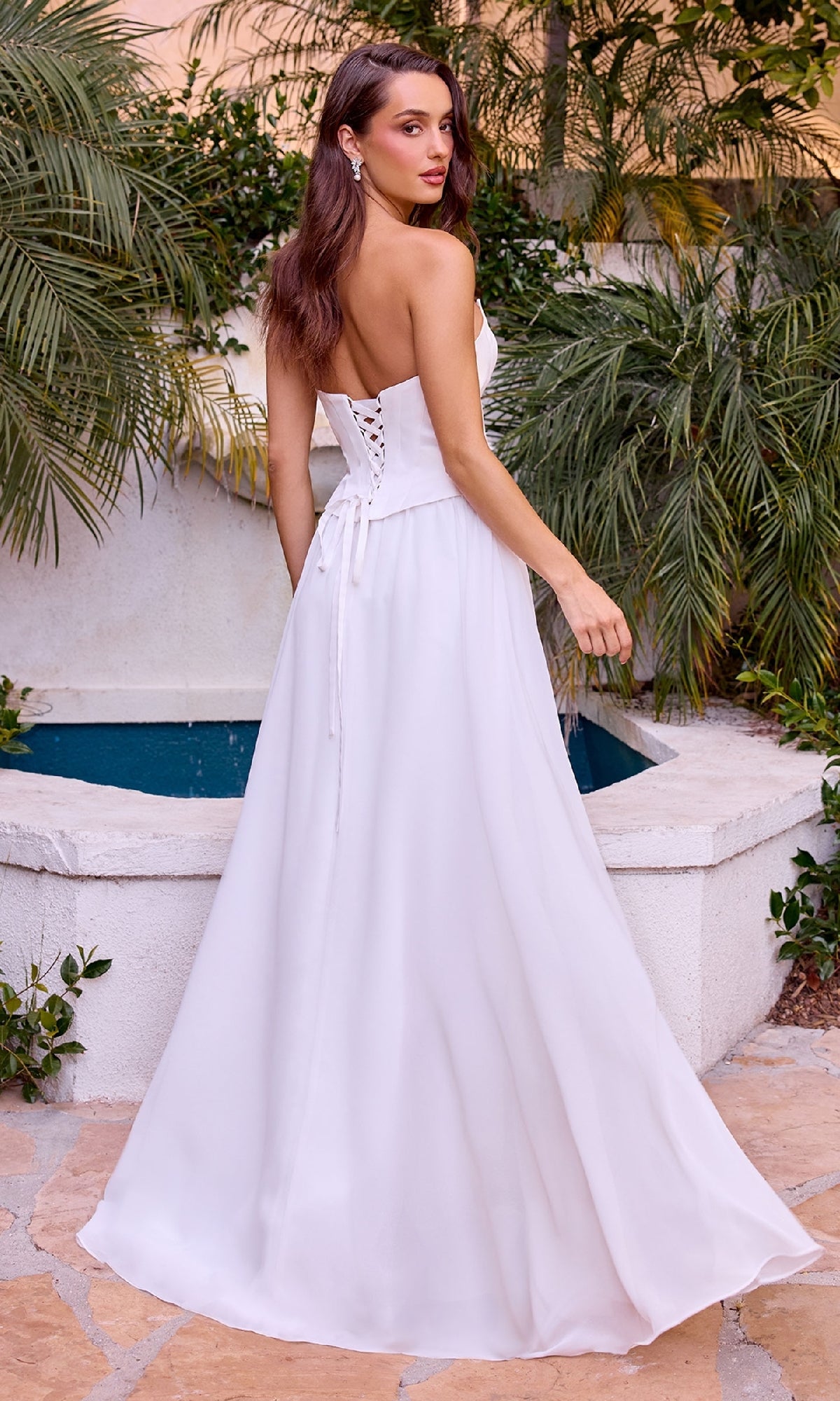 Ladivine Long Formal Dress CD386w - Image