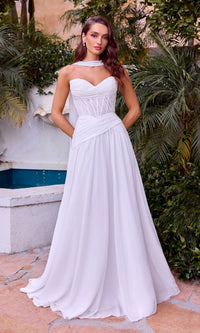 Off White Ladivine Long Formal Dress CD395w - Image
