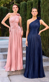 Rose Gold Ladivine Long Prom Dress cd415 - Image