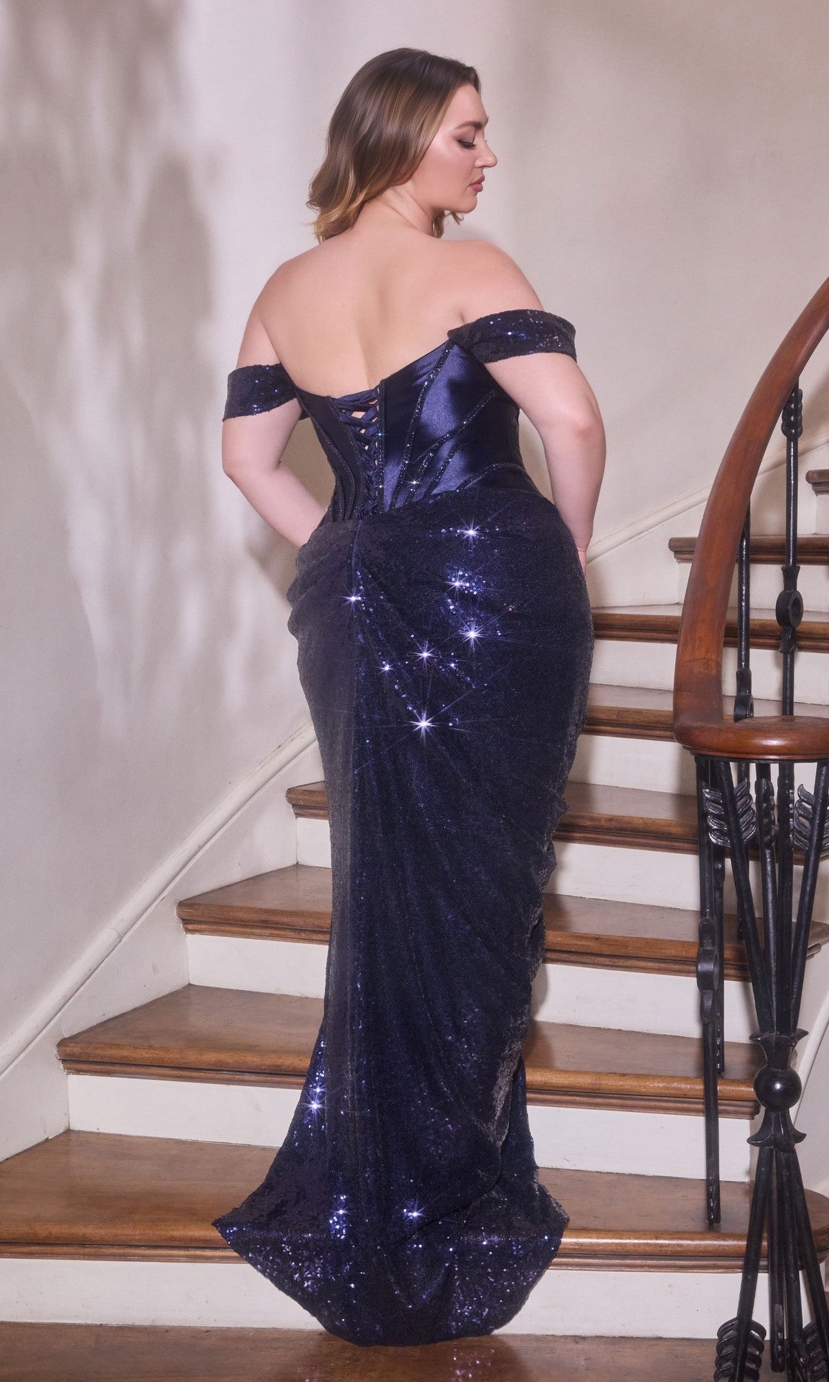 Ladivine Long Plus-Size Prom Dress cd422c - Image