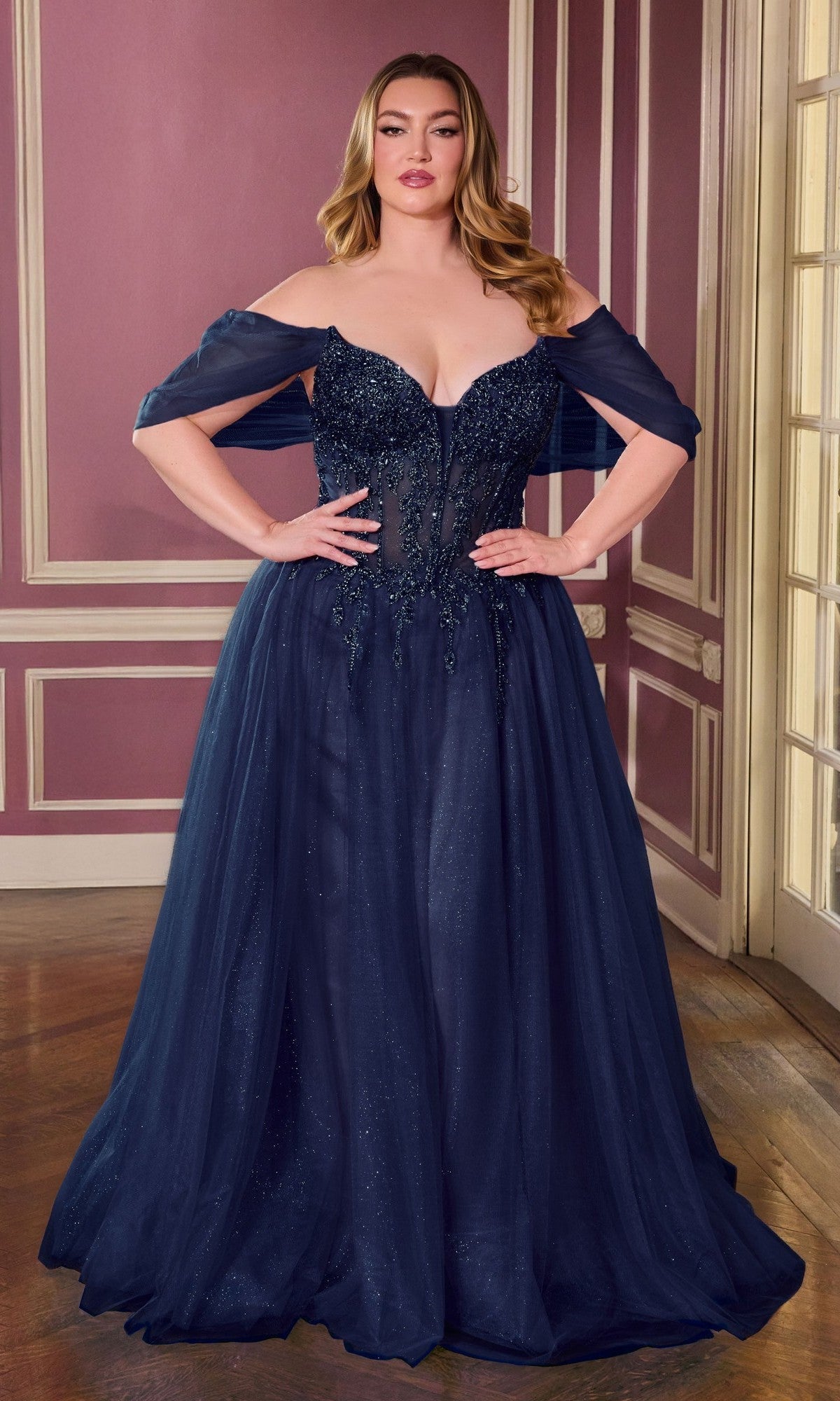 Long Plus-Size Prom Dress cd721c by Ladivine Long Plus-Size Prom Dress cd721c by Ladivine