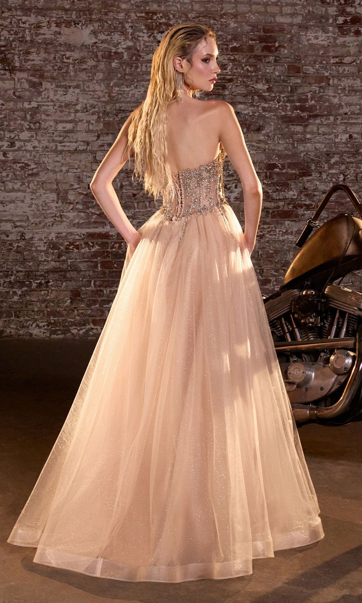 Ladivine Long Formal Dress CD721 - Image