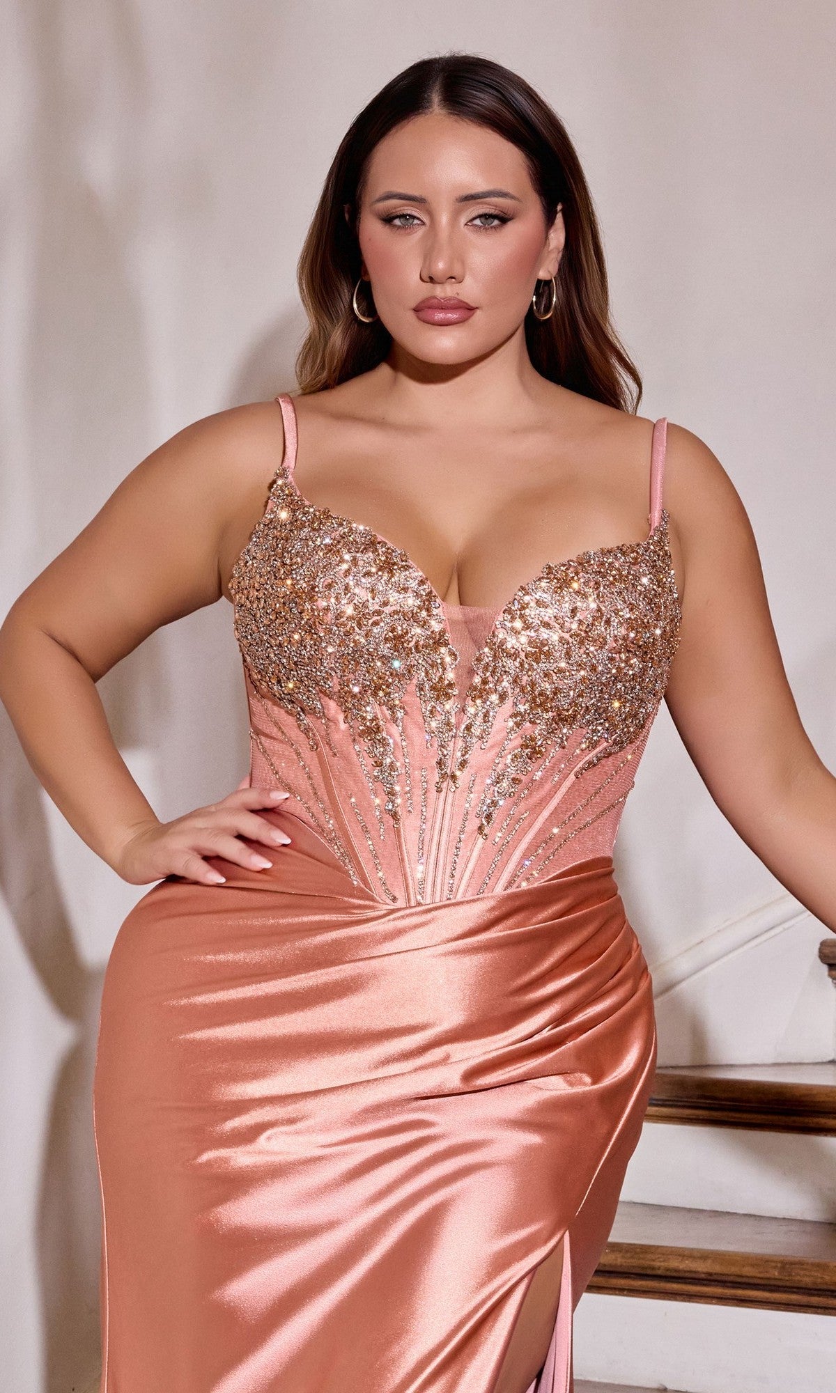 Long Plus-Size Prom Dress cd729c by Ladivine