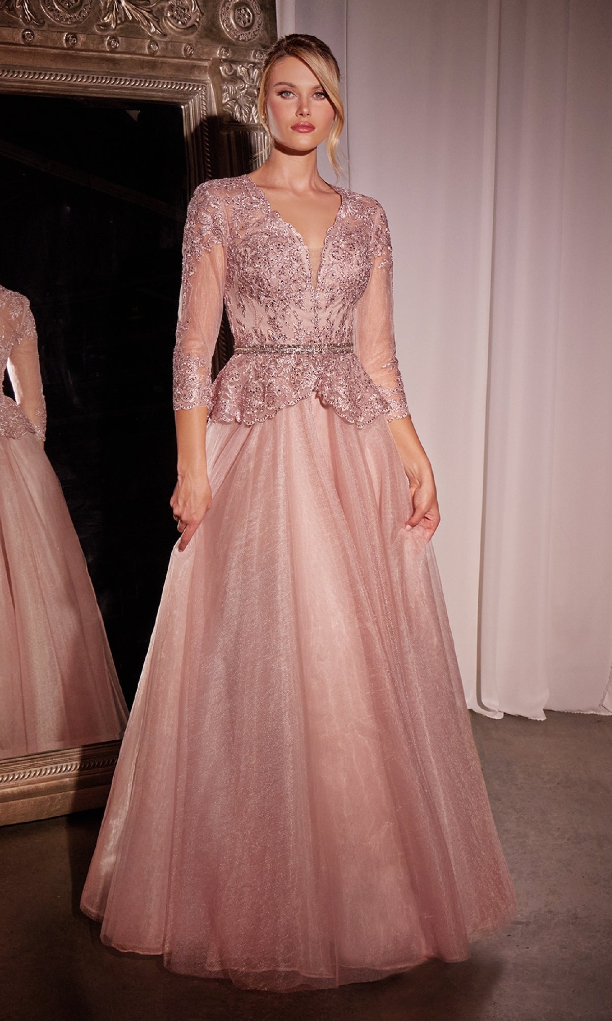LaDivine CD789CL Prom Dress - Dusty Rose | NewYorkDress LaDivine CD789CL Prom Dress - Dusty Rose | NewYorkDress
