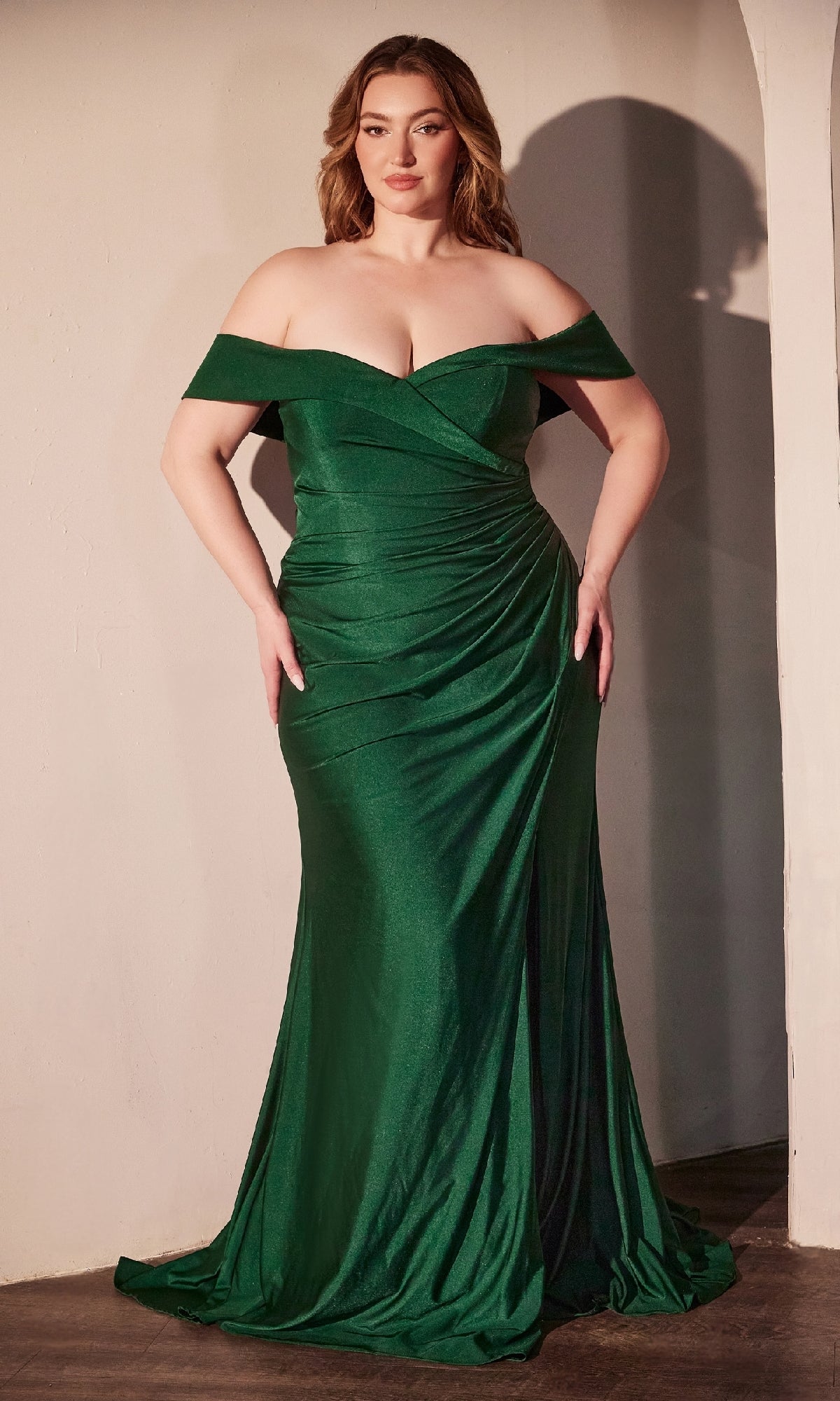 Hunter Green Ladivine Long Formal Dress CD790C