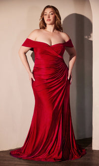 Red Ladivine Long Formal Dress CD790C