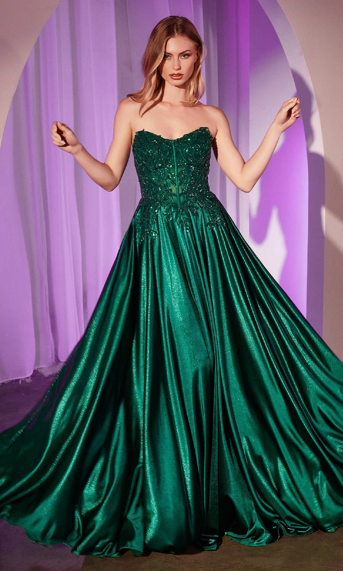 Emerald Ladivine Long Prom Dress CDS525