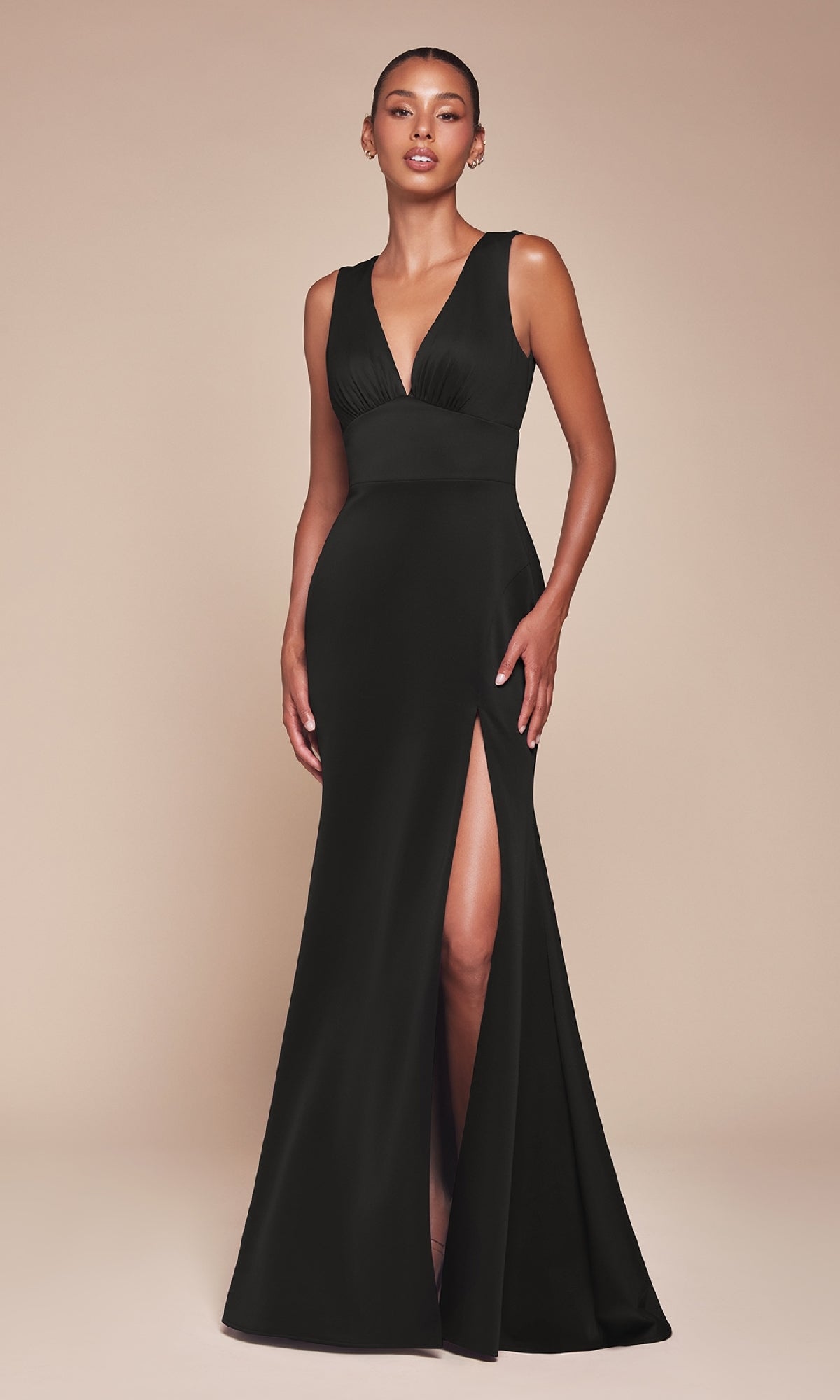 elegant dress to impress Long Formal Dress CH395 by Ladivine Black / XSmall