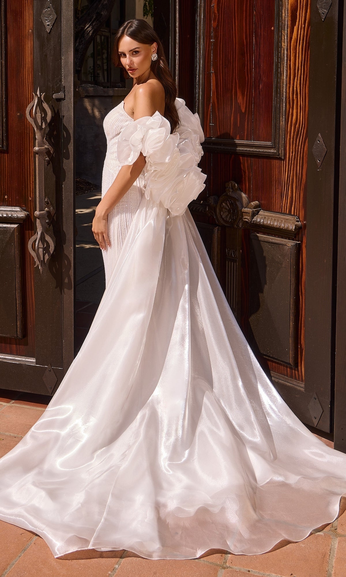 Ladivine Long Off-White Prom Dress CJ933W