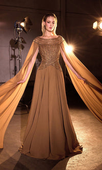 Bronze Ladivine Long Formal Dress Cl08 - Image