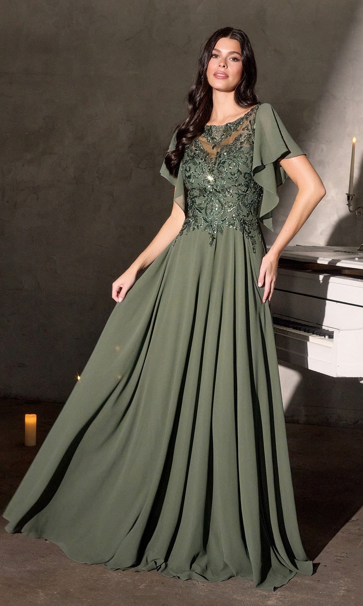 Olive Ladivine Long Formal Dress cl09 - Image