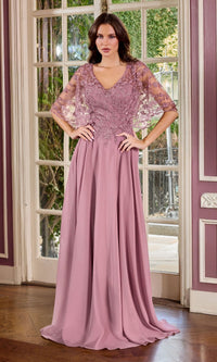 Dusty Mauve Ladivine Long Formal Dress CL10