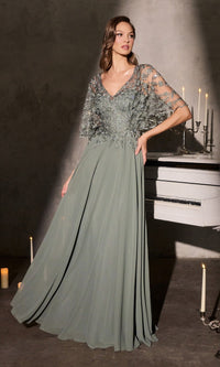 Moss Green Ladivine Long Formal Dress CL10