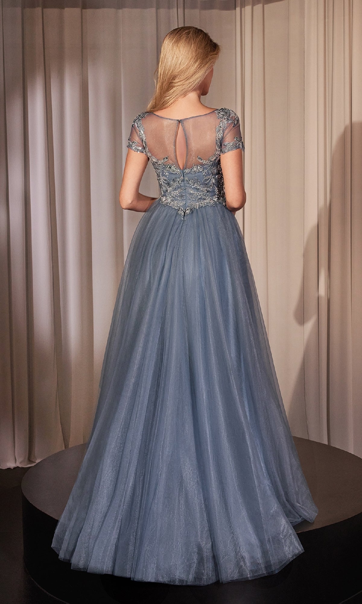 Ladivine CM360 Prom Dress - Smoky Blue | NewYorkDress Ladivine CM360 Prom Dress - Smoky Blue | NewYorkDress