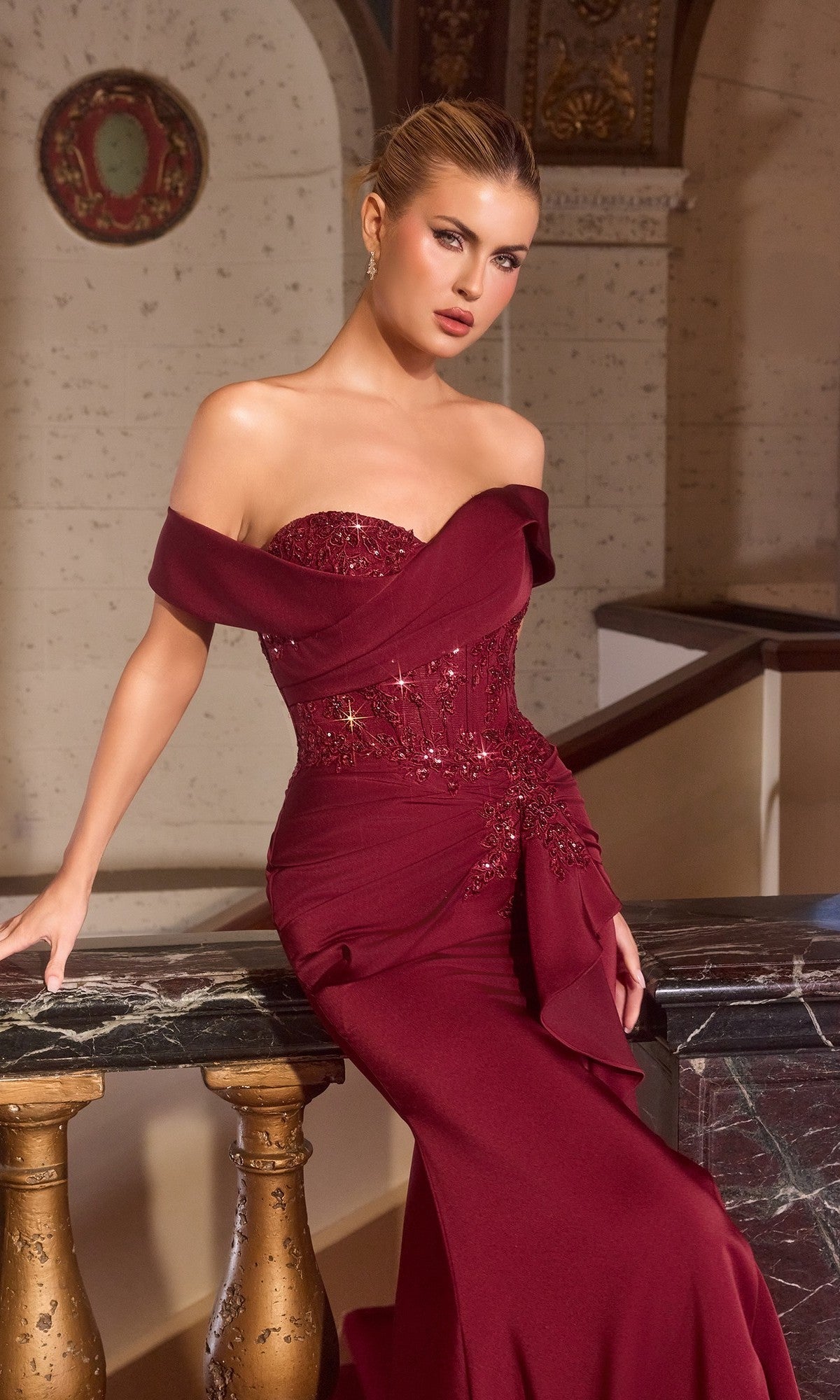 Ladivine Long Formal Dress Cm387 - Image