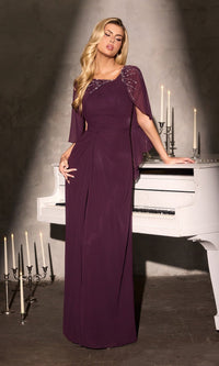 Eggplant Ladivine Long Formal Dress cr884 - Image