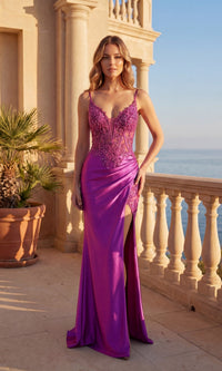 Purple Chicas Long Formal Dress D501