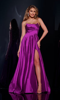 Plum Jovani Long Formal Dress d5822 - Image