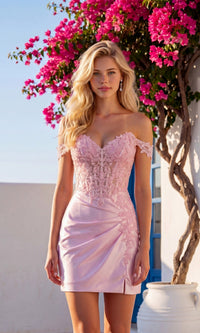Baby Pink Nox Anabel Short Cocktail Party Dress D7013