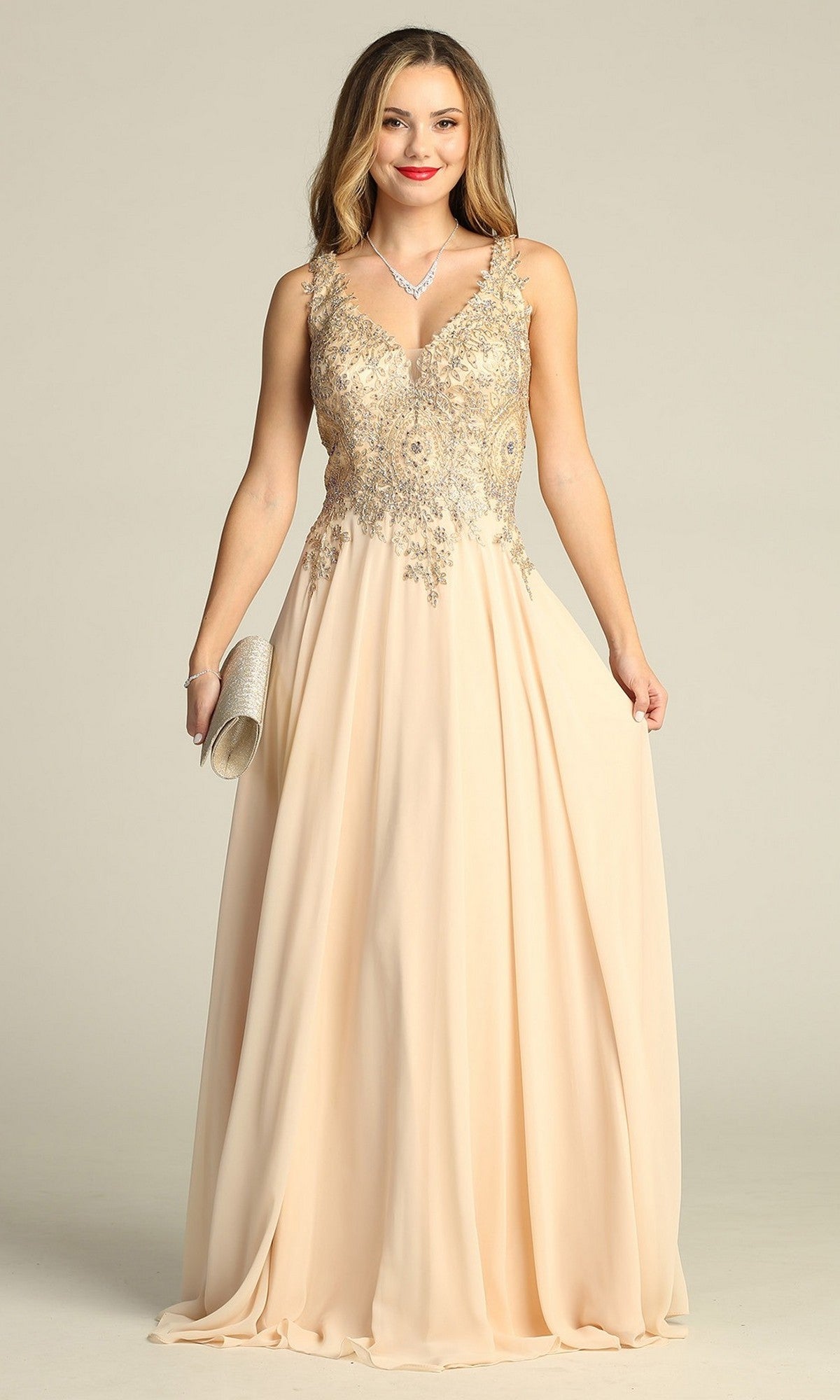Chicas Long Mother of the Bride Dress DM4006