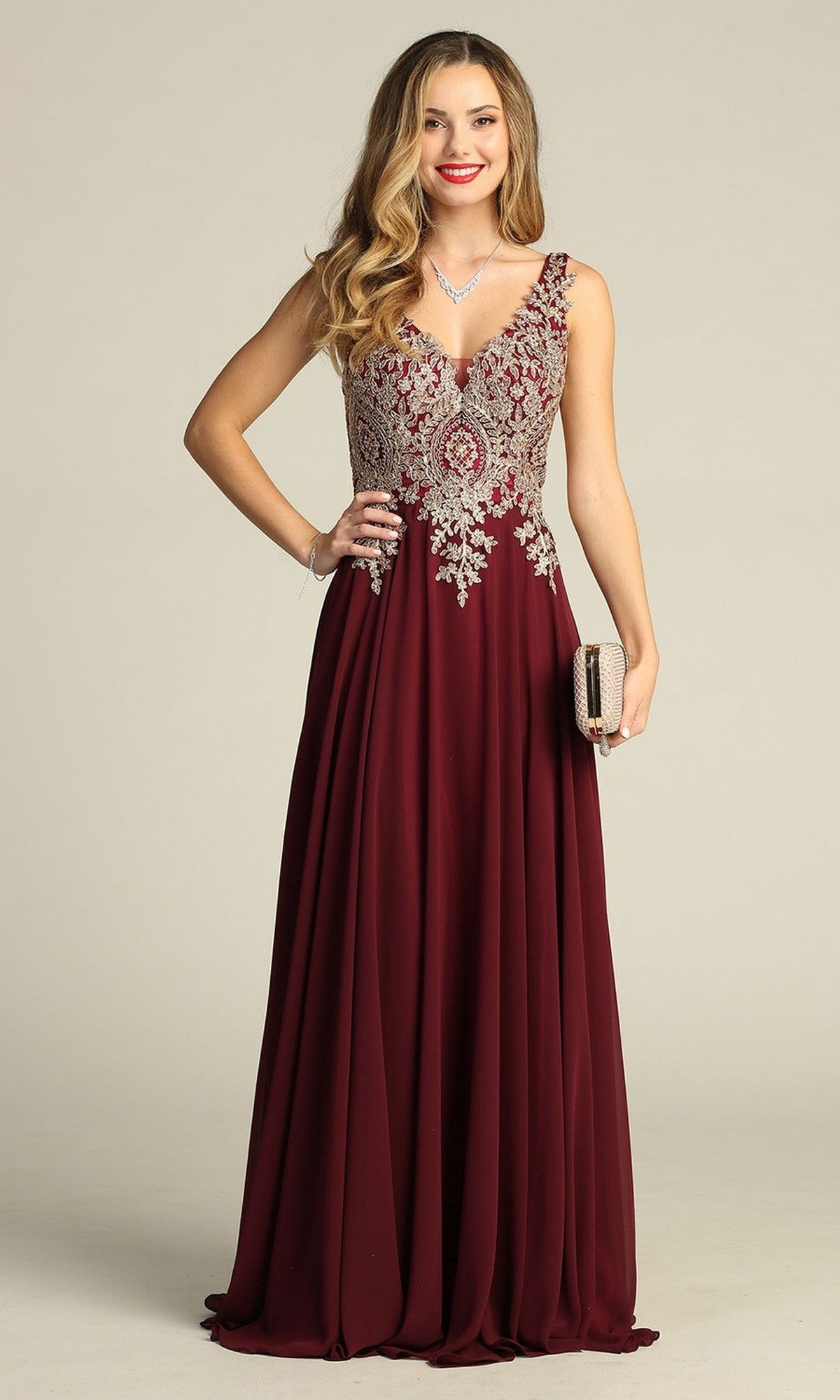 Chicas Long Mother of the Bride Dress DM4006