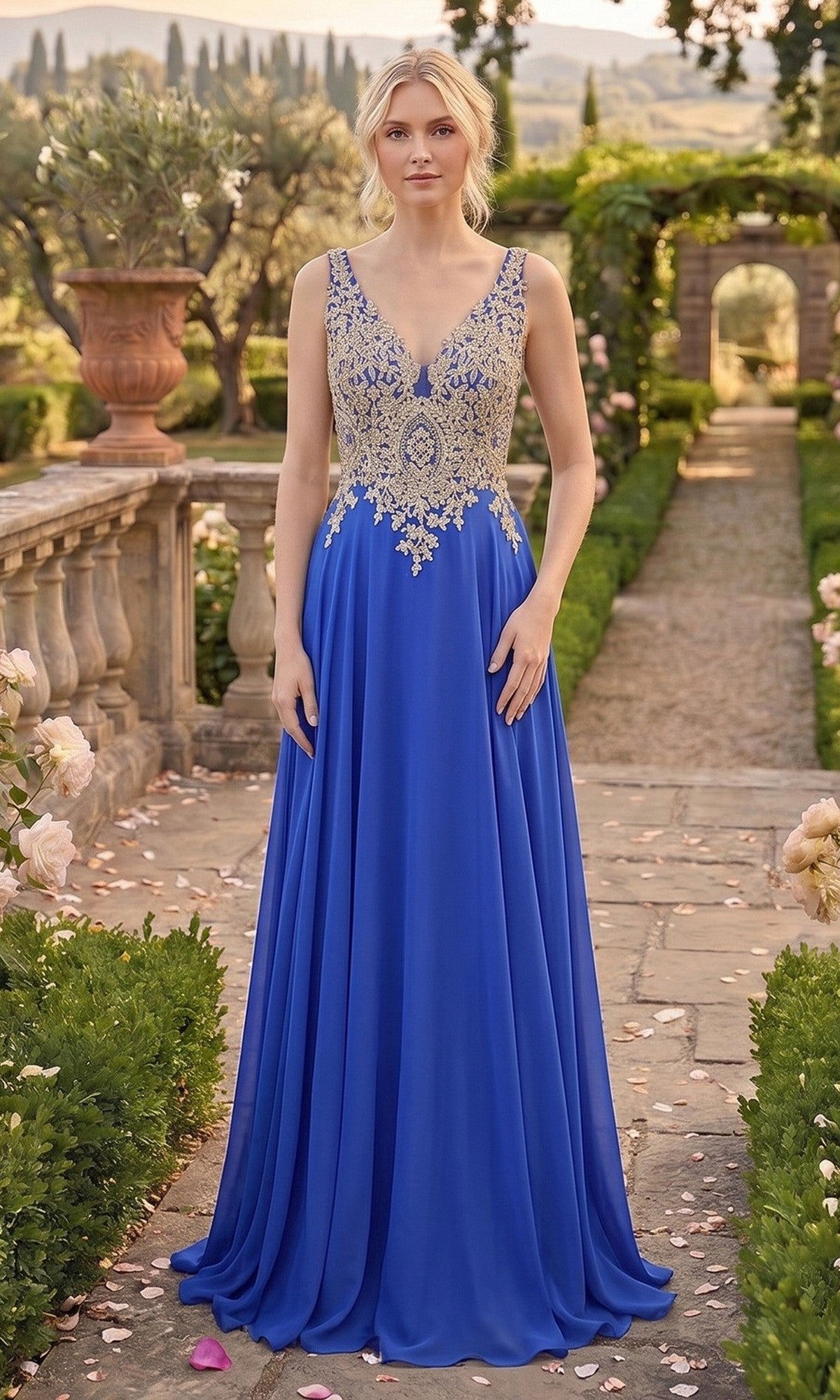 Chicas Long Mother of the Bride Dress DM4006