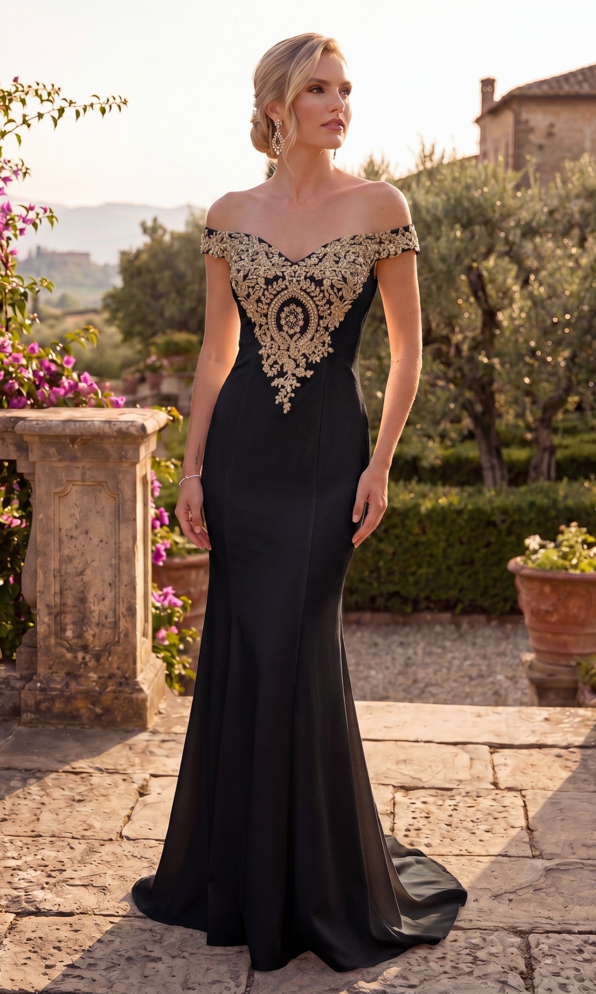 Black Chicas Long Formal Dress DM4011
