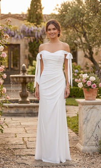 Off White Chicas Long Formal Dress DM8010