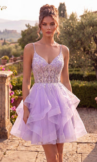 Lilac Chicas Short Semi-Formal Dress DM8031
