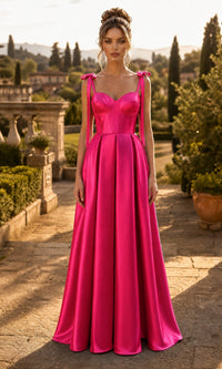 Fuchsia Chicas Long Formal Dress DM8033