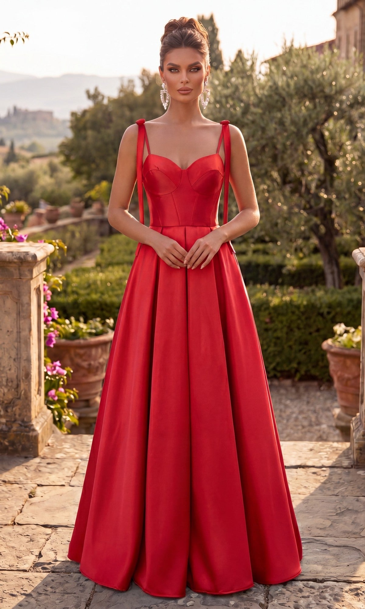 Red Chicas Long Formal Dress DM8033