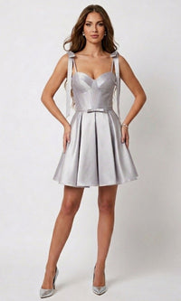 Silver Chicas Short Cocktail Dress DM8133