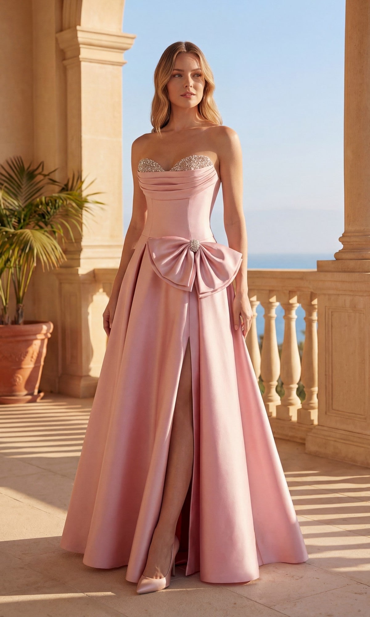 Dusty Pink Chicas Long Formal Dress DM9003