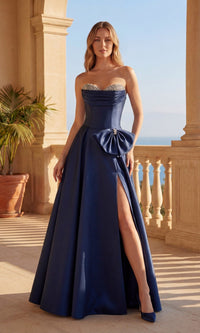 Navy Chicas Long Formal Dress DM9003