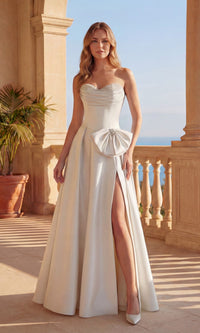 Off White Chicas Long Formal Dress DM9003