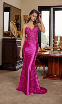 Fuchsia Nox Anabel Long Prom Dress e1894 - Image