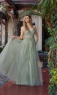 Greenery Nox Anabel Long Prom Dress f1726 - Image