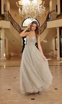 Silver Nox Anabel Long Prom Dress f1726 - Image