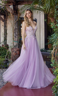 Pink Nox Anabel Long Prom Dress g1795 - Image