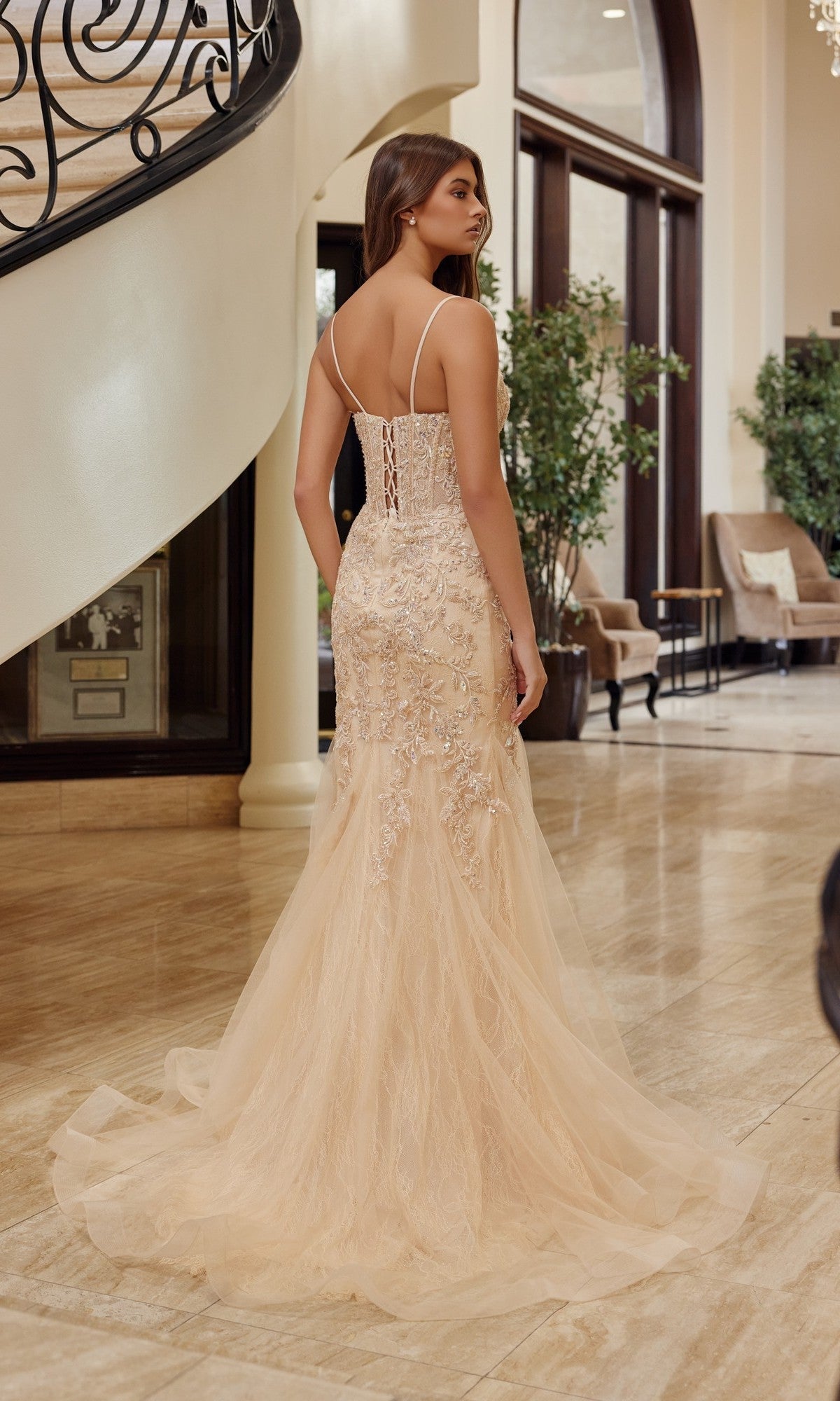 Nox Anabel Long Prom Dress h1874 - Image